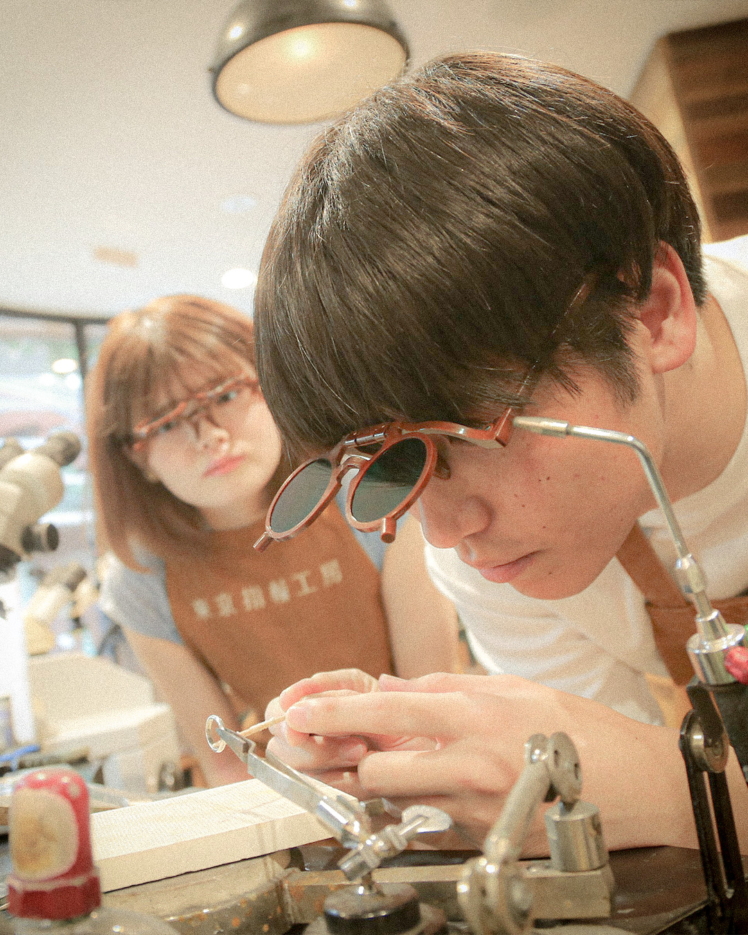 指輪作りの思い出を残すチェキとメッセージ