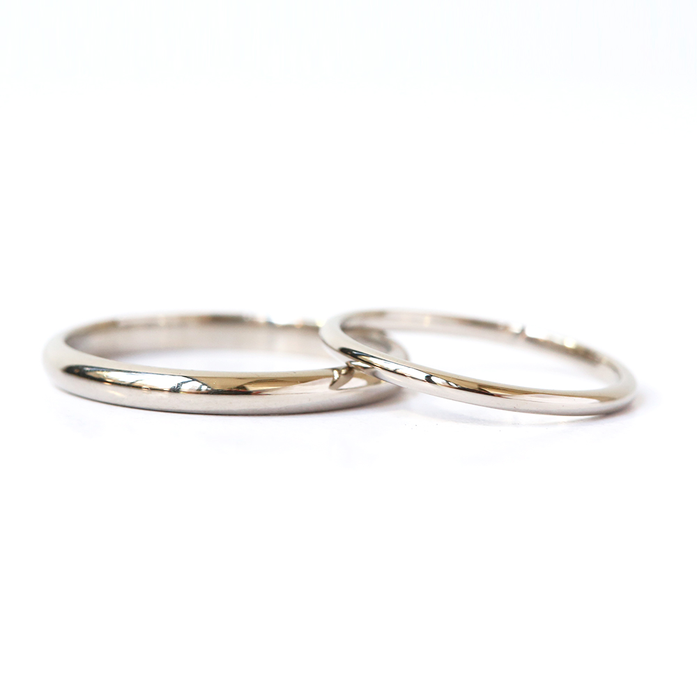 手作り結婚指輪コース　|　甲丸タイプ　プラチナ　鏡面仕上げ